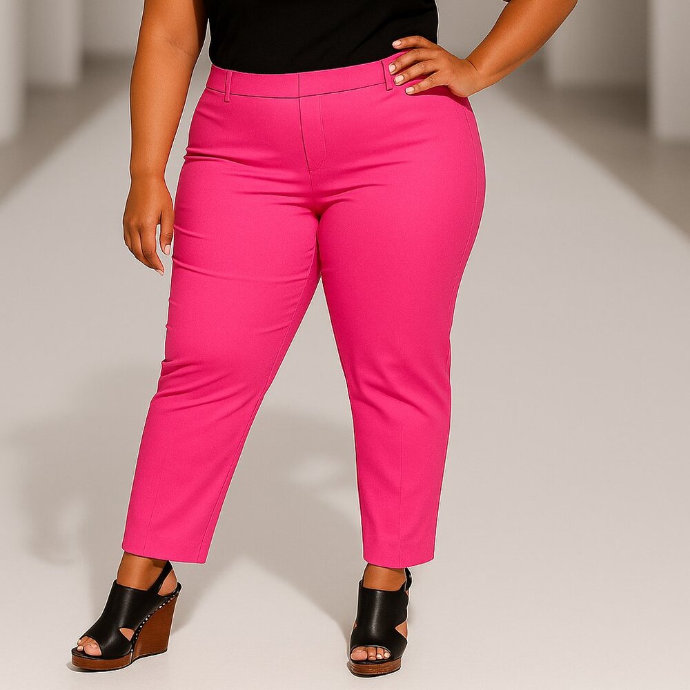 Plus size stretch twill pants